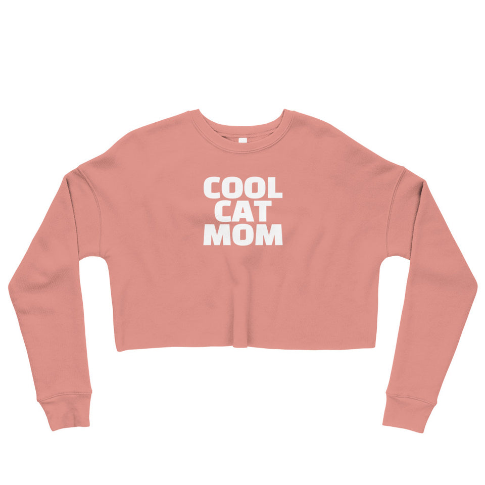 Cool Cat Mom Crop Sweatshirt