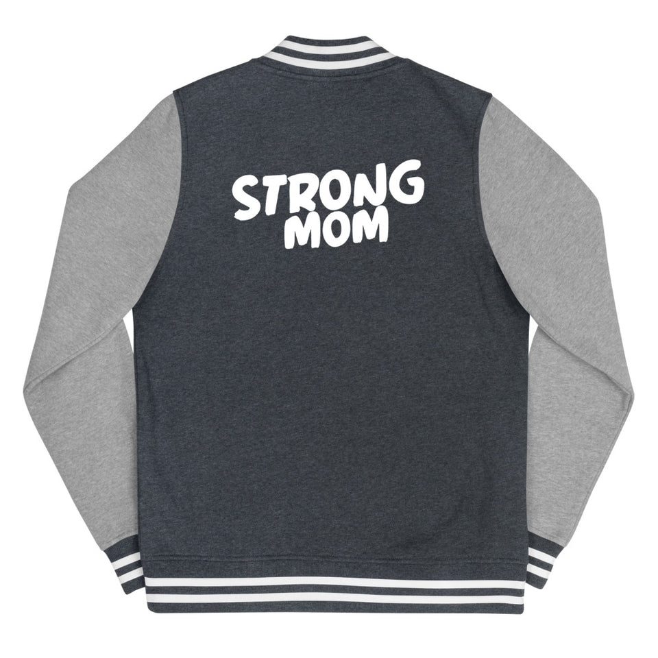 Strong Mom Women's Letterman Jacket