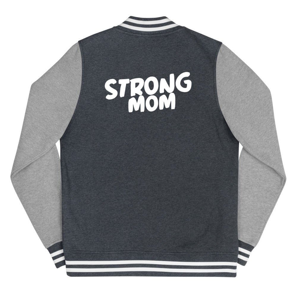 Strong Mom Women's Letterman Jacket