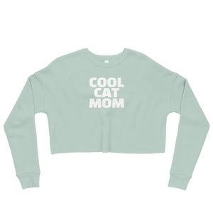 Cool Cat Mom Crop Sweatshirt