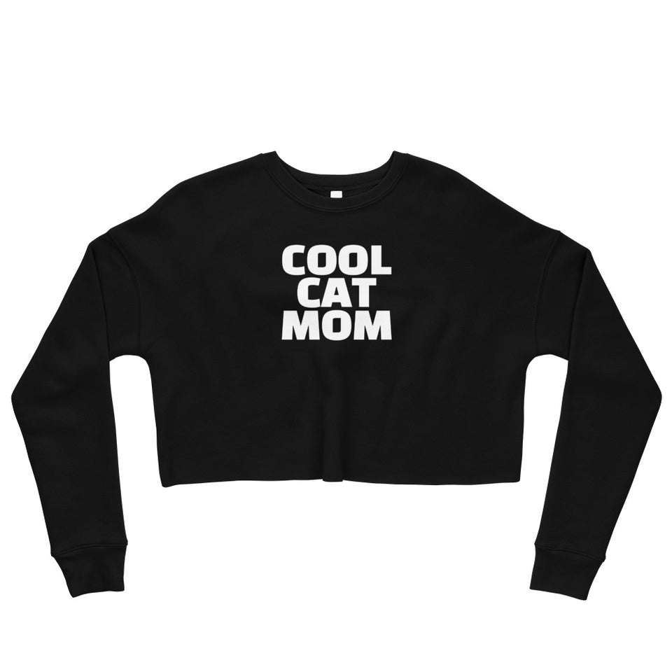 Cool Cat Mom Crop Sweatshirt